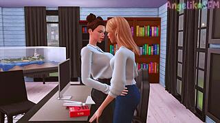 i seduceed my secretary with my huge futanari dick and checked her deep throat in sims 4 anime hentai sfm