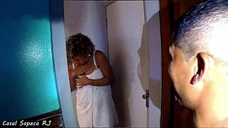 Giving Neighbor Oral on Building Stairs