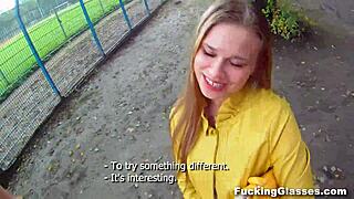 Teen 18+ emma gets fingered and fucked on construction site