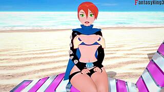 Yae Miko Bikini Sex On Beach POV In Genshin Impact Fantasy