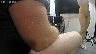 scarlett johnson delivers a footjob in pov. teen fetish action unfolds.