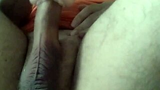 white boy moans jerking fat uncut cock into pocket pussy and cums inside