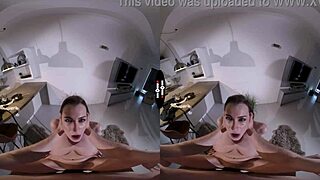 Josephine The Scandal Girl In Dark Room Vr Feels Intense Emotions During Gay Handjob And Blowjob, Her Big Tits And Ass Highlighted.