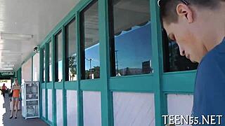 Tiny Teen 18+ Tackles Huge Ramrods in Wild Action