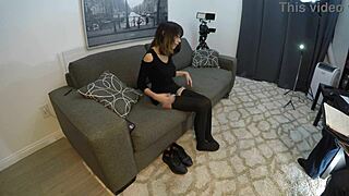 In the casting room, Candy Cruise auditions for her hardcore role with an Asian twist.