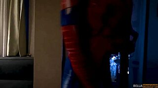 Spider-Woman Cosplay Parody: Mary Jane Watson Gets Huge Facial Cumshot