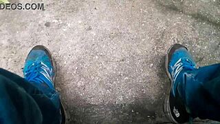 Gay Brasileiro Jerking Hard in the Woods, Damn Hot Action!