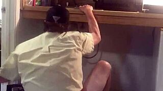 hey, caught this gay plumber messing with a dildo