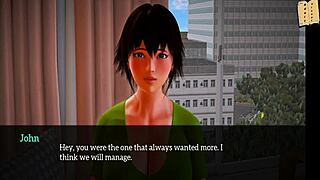 Intense erotic sex in my new family 213 anime game