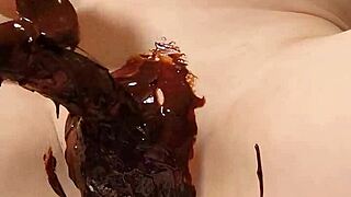 japanese gay amateurs cook chocolate banana with penis in the kitchen