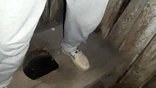 Wow! Caught My Neighbor Masturbating in Public Toilet and Joined Her for Lesbian Fun!