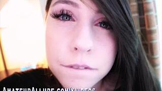 Aphia demieux jerks and sucks dick passionately