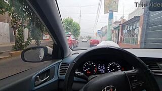 Argentinian model with perfect tits offers taxi blowjob for fare payment!