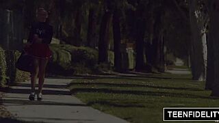 teenfidelity's cute cheerleader liza rowe flaunts moves