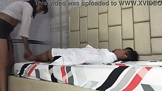 horny doctora starts licking patient's cock during recovery in wild oral session.