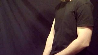 gay guy uses toys to jerk his big nude cock, cumming hard in solo masturbation session