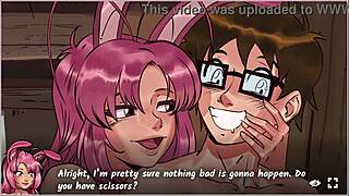 hentai heroes begin their adventure in the city at bunny's house part 1-2