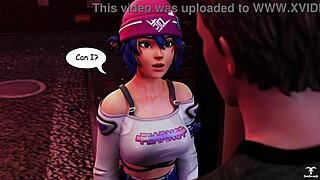 kiriko from overwatch gives a blowjob to some random guy