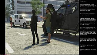 Small teen gesture in Big Apple 3D cartoon episode 24