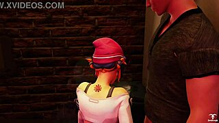 kiriko from overwatch gives a blowjob to some random guy