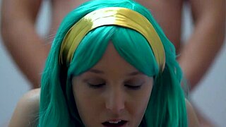 Blue Eyed Babe Gets Creamed!