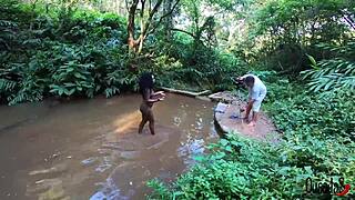 hey, bruna black, making hot videos by the river with binho ted?