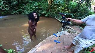 hey, bruna black, making hot videos by the river with binho ted?