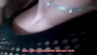 Bruna Silva says, Take my Brazilian ass, cuckold, while I insult you with subtitles.