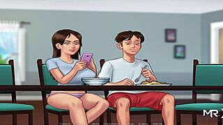 Intense Blowjob With Giant Cucumber In Summertime Saga