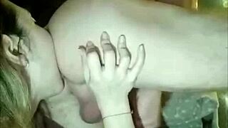 amateur milf in garage licks ass and gets finished