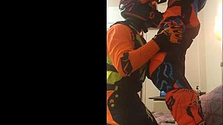 i'm so into this gay motocross blowjob in costumes, it's my fetish thing
