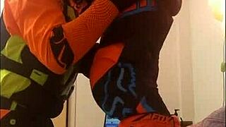 i'm so into this gay motocross blowjob in costumes, it's my fetish thing