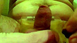 Mistress dominates with ball kicking and cum explosion in garage