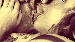 In a vintage steam age setting, a hairy group of amateurs indulged in an antique threesome adventure.