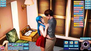 Blue haired beauty gets fucked silly in a wild encounter