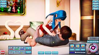 Blue haired beauty gets fucked silly in a wild encounter