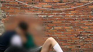 public sex, mexican student sucks off classmate behind school classrooms, part 1! 😜