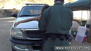 i got pulled over by this dominant cop brunette for anal