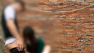 public sex, mexican student sucks off classmate behind school classrooms, part 1! 😜