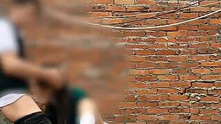 public sex, mexican student sucks off classmate behind school classrooms, part 1! 😜