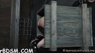 Hottie in Latex Dress Faces Harsh Punishment in Garage Scene