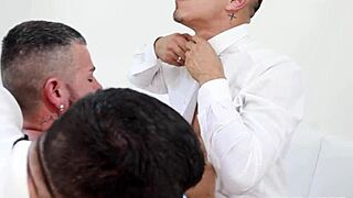 Gay bachelor farewell on wedding day