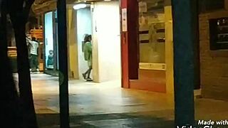 Public handjob caught on busy street at night