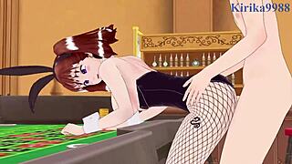 Diane and Elizabeth Liones Bunny Girl in Intense Hentai Sex