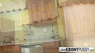 Tall Brunette Jordin Skye Enjoys Steamy Interracial Action In Kitchen