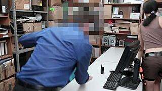 Thief's Intense Encounter With Petite Investigator In Office