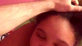 ebony whorelladevil rides a monster white cock with her big ass.