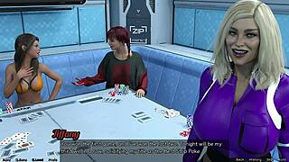 I’m stranded in space, playing strip poker with curvy teen cartoon babes.