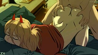 Power and Denji fuck in anime style 😈