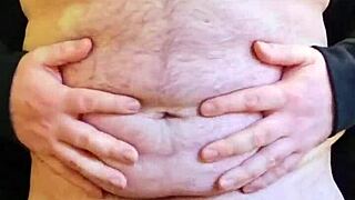 Chubby Gay Cum Display